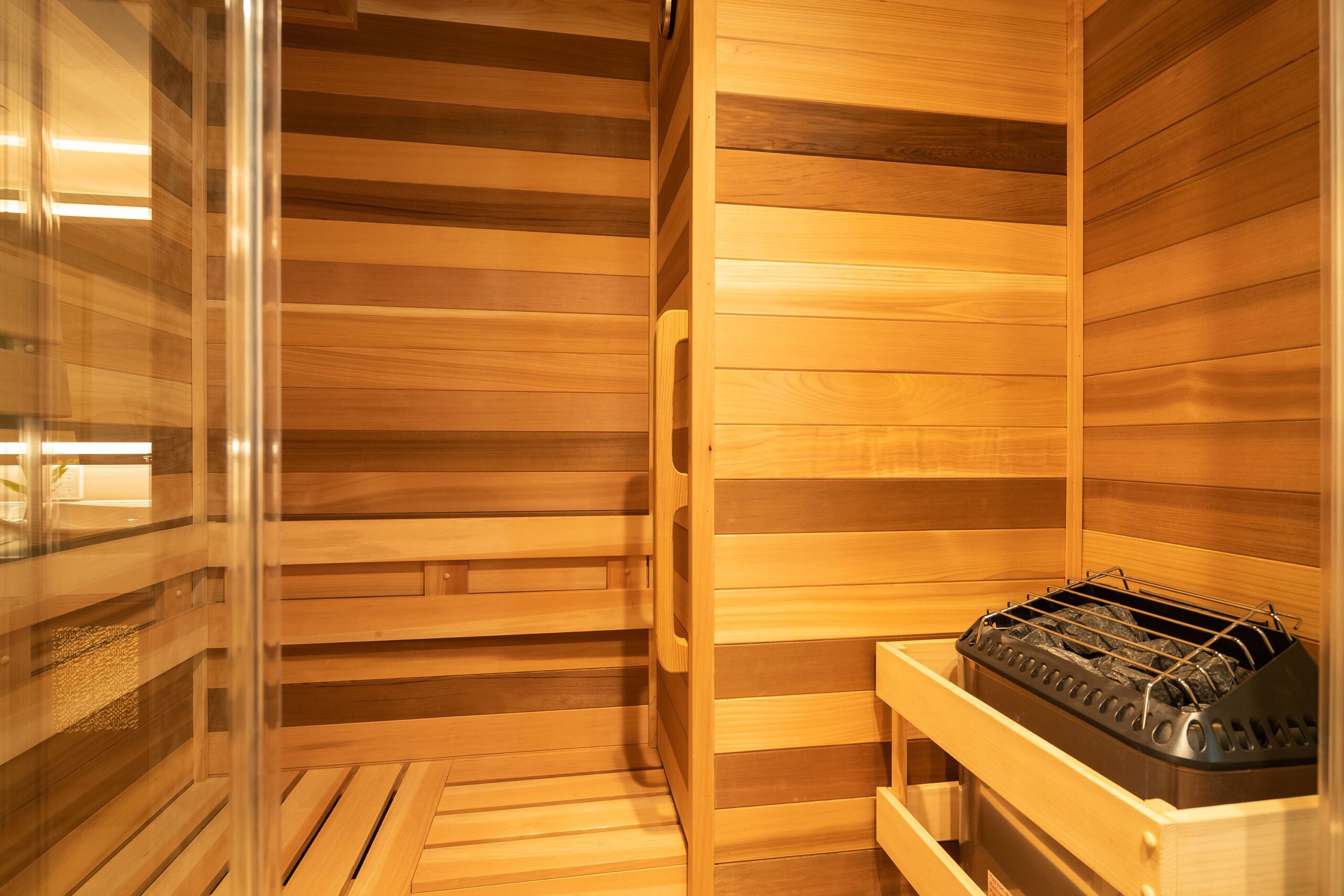 In-suite sauna.