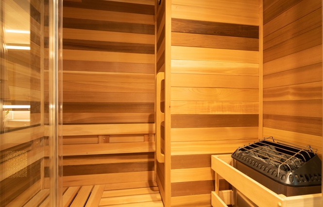 In-suite sauna.