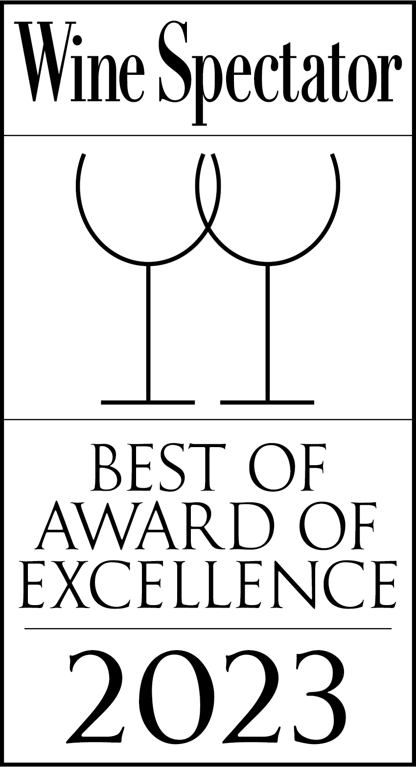 Wine Spectator Best of Award of Excellence 2023.